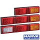 Narva Model 49 LED Rear Direction Lamps with In-built Retro Reflector - Coloured Lens